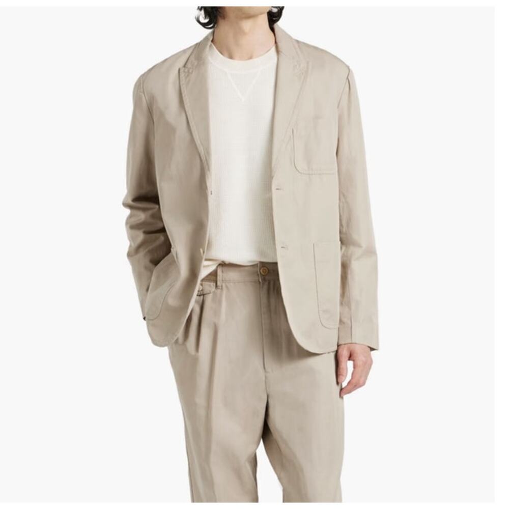 Alex Mill Tan Lightweight Cotton & Linen Blazer jacket, men’s XXL